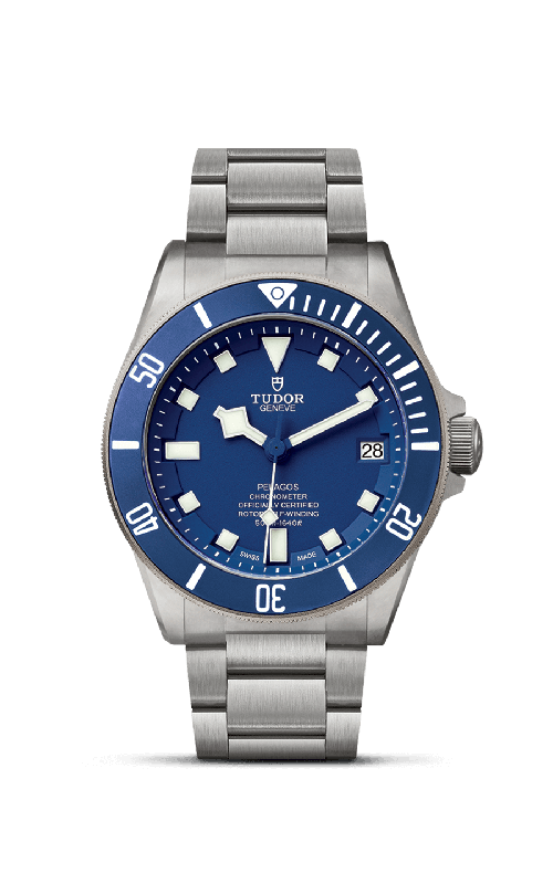 PRE-OWNED TUDOR PELAGOS 42MM BLUE BEZEL BLUE DIAL WHITE INDEX TITANIUM BRACELET/BLUE RUBBER - NO BOX, YES PAPERS CRICA 2026