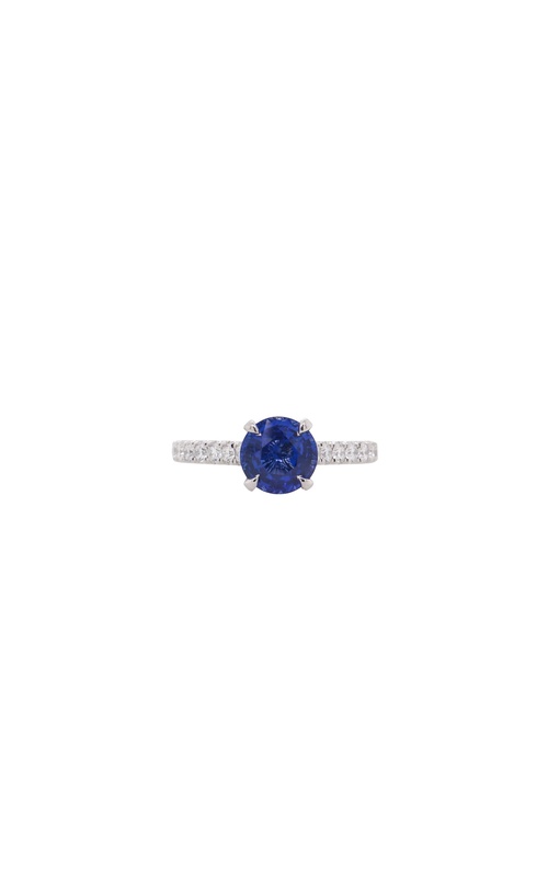 18KW sapphire and diamond ring