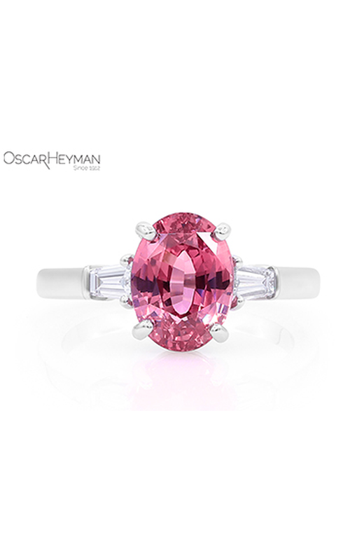 Oscar Heyman Platinum Pink Sapphire and Diamond Ring