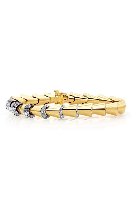 Oscar Heyman Platinum And 18K Yellow Diamond Bracelet
