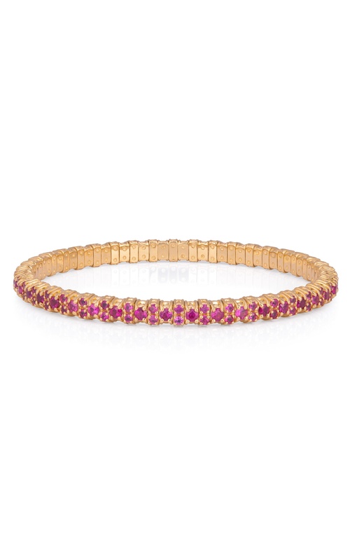 Zydo 18k Rose Gold Pink Sapphire Stretch Bracelet