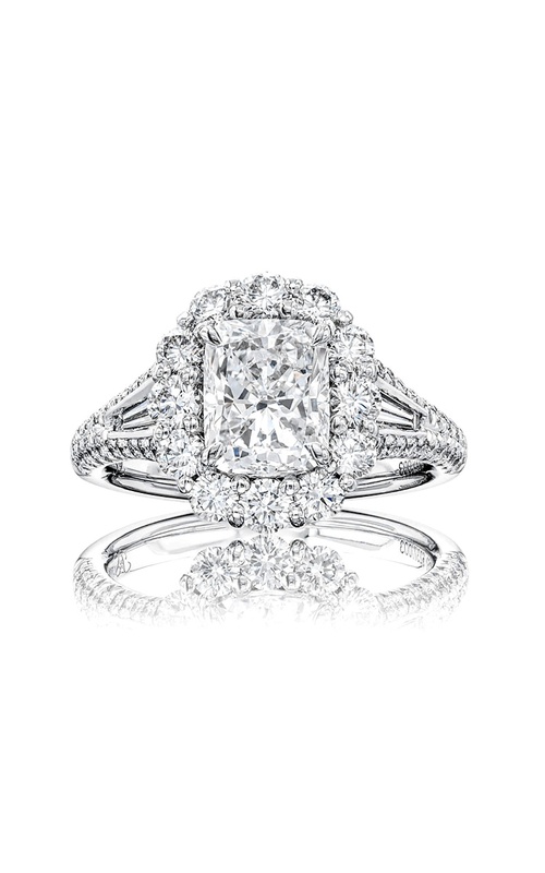 Platinum Halo Engagement Ring 001-100-00092