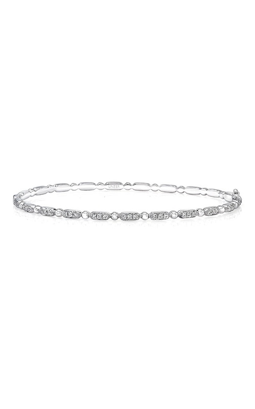 14K White Gold Bangle Bracelet 001-170-00032