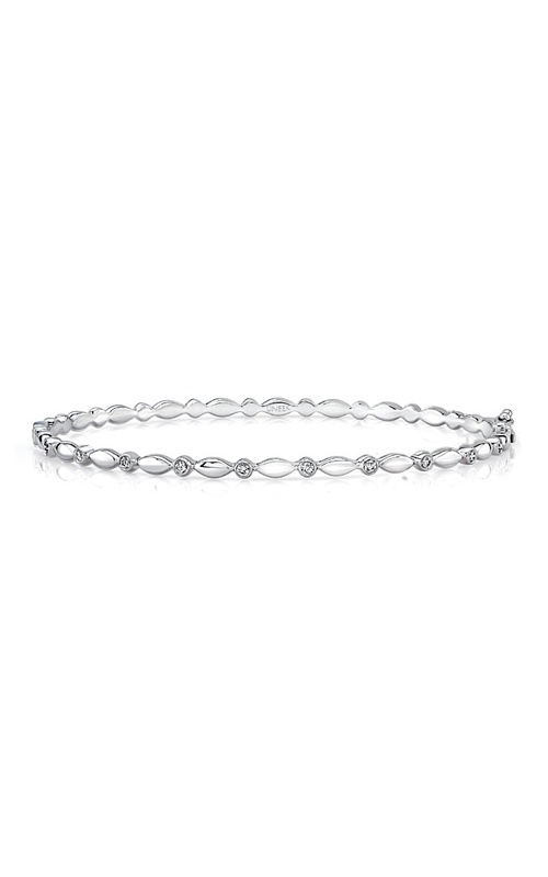 14K White Gold Bangle Bracelet 001-170-00034