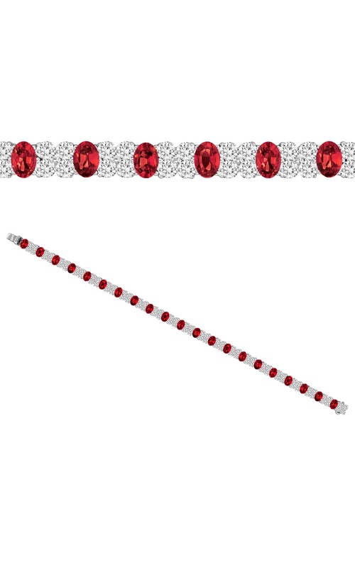 18K White Gold Chain and Gemstone Bracelet 001-240-00011