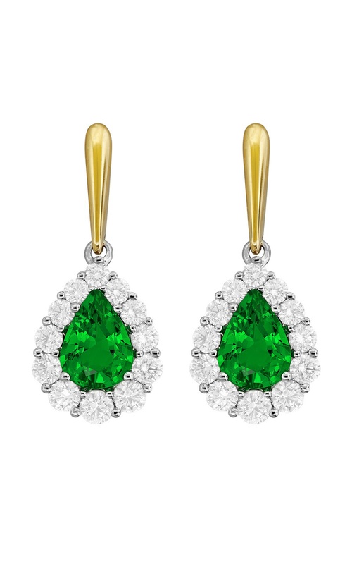 18K Yellow Gold and 18K White Gold Drop Earring 001-210-00662