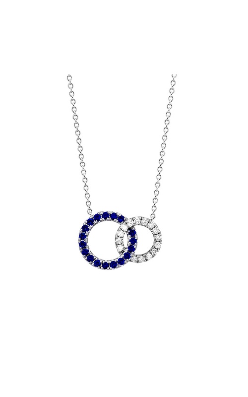 18K White Gold Gemstone Necklace 001-235-00350