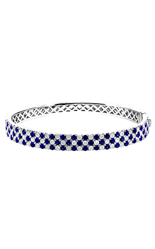 18K White Gold Bangle Bracelet 001-240-00183