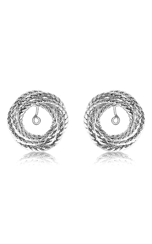 14K White Gold Jacket Earring 001-427-00008