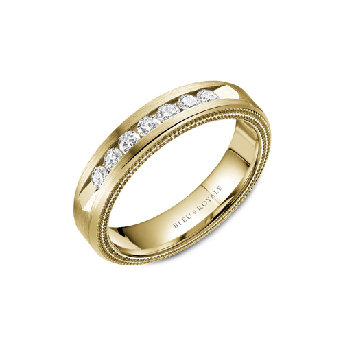 Bleu Royale Diamond Wedding Band RYL-085YD55