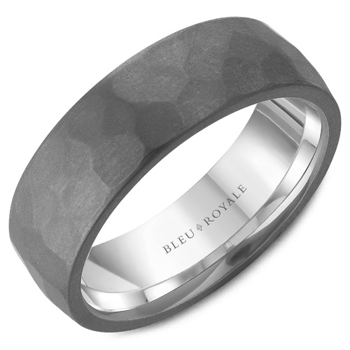 Bleu Royale Tantalum & Precious Wedding Band RYL-122TW7