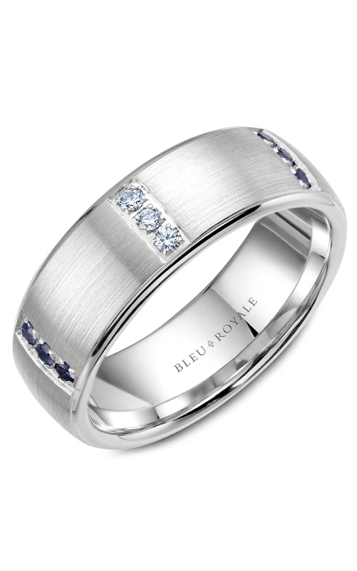 Bleu Royale  Wedding Band RYL-008WDS75