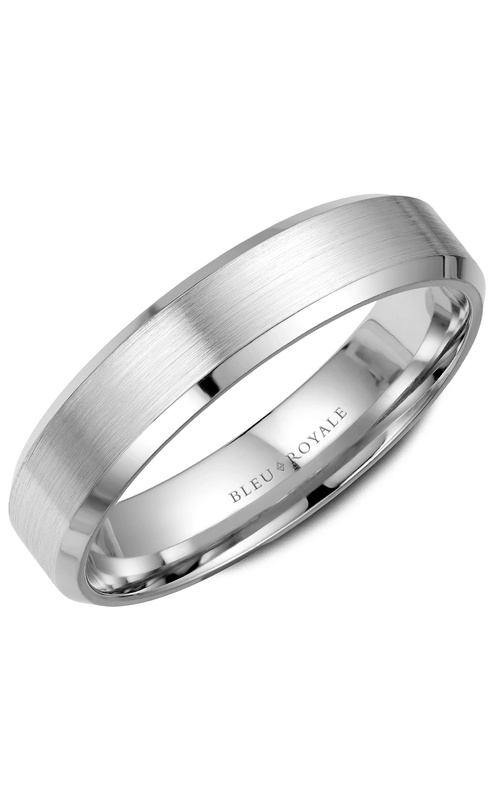 Bleu Royale Legacy Plain 14K White Gold Wedding Band RYL-023W45