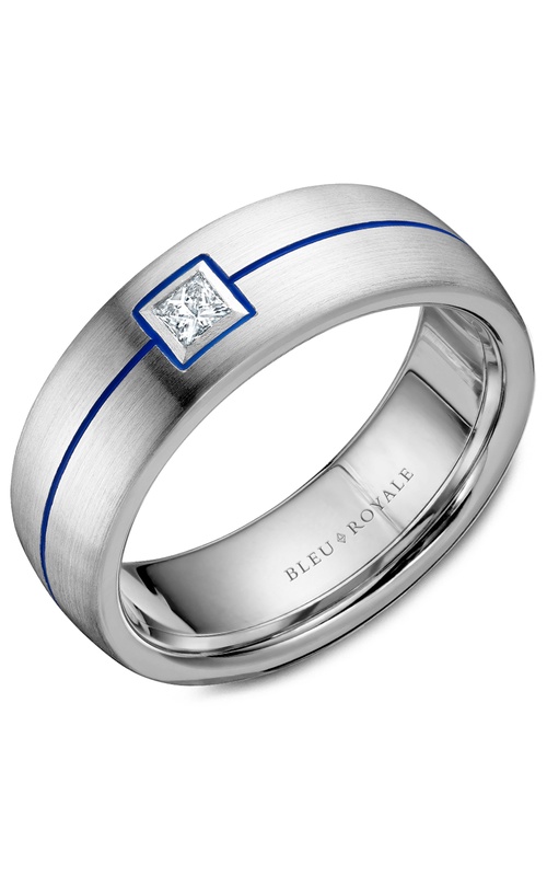 Bleu Royale Diamond Diamond 14K White Gold Wedding Band RYL-027WD75