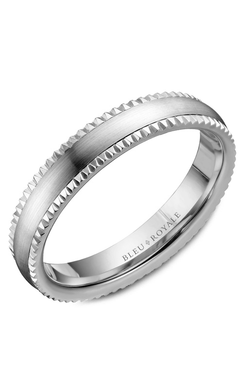 Bleu Royale Legacy Plain 14K White Gold Wedding Band RYL-031W45