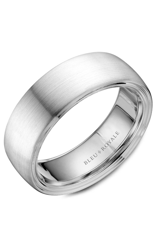 Bleu Royale Legacy Plain 14K White Gold Wedding Band RYL-059W75