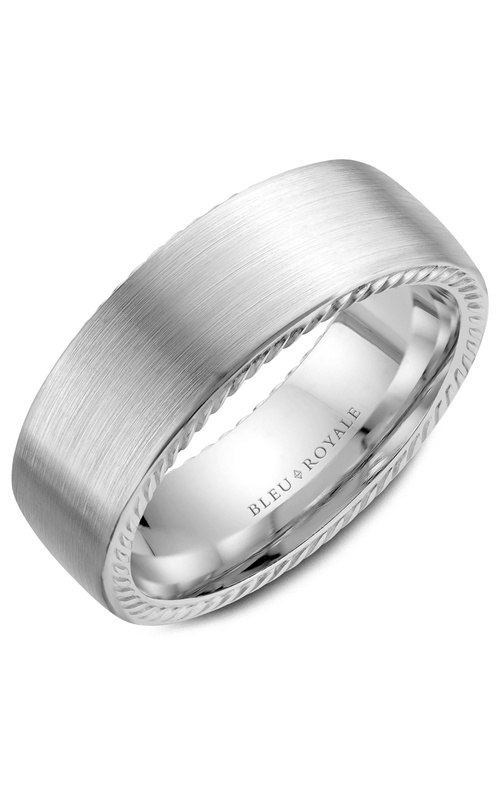 Bleu Royale Legacy Plain 14K White Gold Wedding Band RYL-065W8