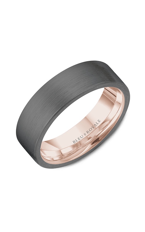 Bleu Royale Tantalum & Precious  14K Rose Gold and Tantalum Wedding Band RYL-125TR7