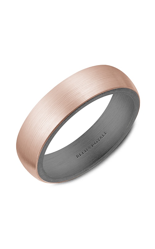 Bleu Royale Tantalum & Precious  14K Rose Gold and Tantalum Wedding Band RYL-128RT6