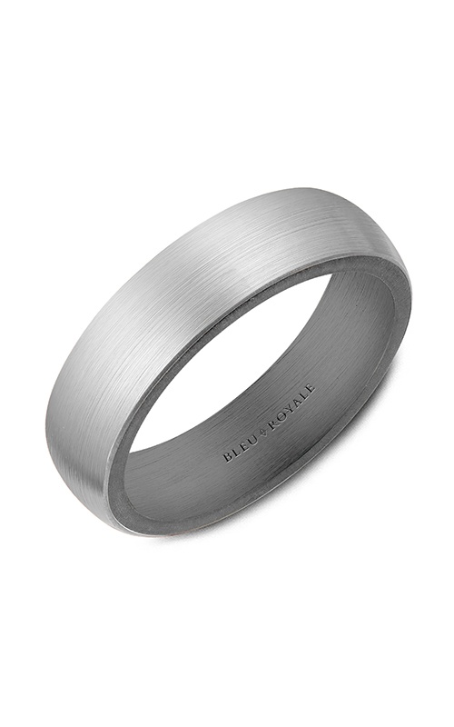 Bleu Royale Tantalum & Precious Plain 14K White Gold and Tantalum Wedding Band RYL-128WT6