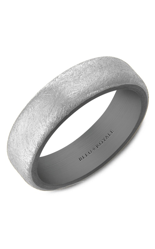 Bleu Royale Tantalum & Precious Plain 14K White Gold and Tantalum Wedding Band RYL-130WT6