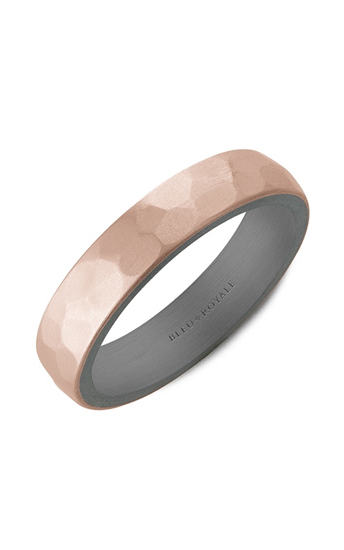 Bleu Royale Tantalum & Precious  14K Rose Gold and Tantalum Wedding Band RYL-132RT5