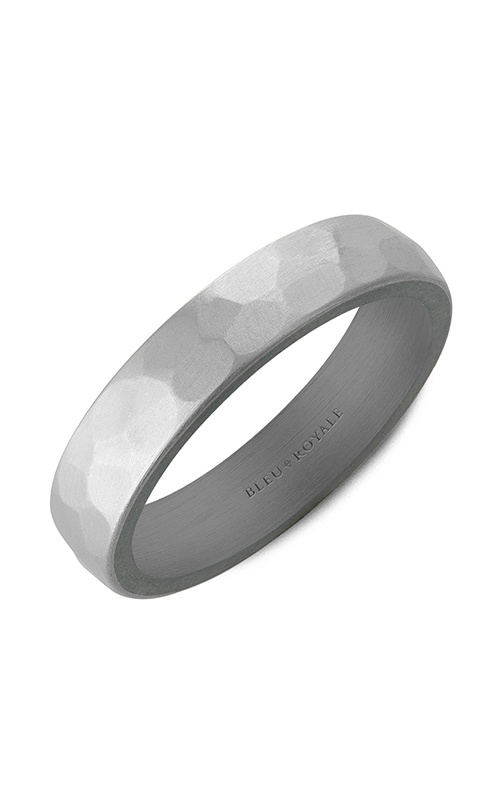 Bleu Royale Tantalum & Precious Plain 14K White Gold and Tantalum Wedding Band RYL-132WT5