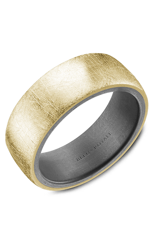 Bleu Royale Tantalum & Precious  14K Yellow Gold and Tantalum Wedding Band RYL-152YT8