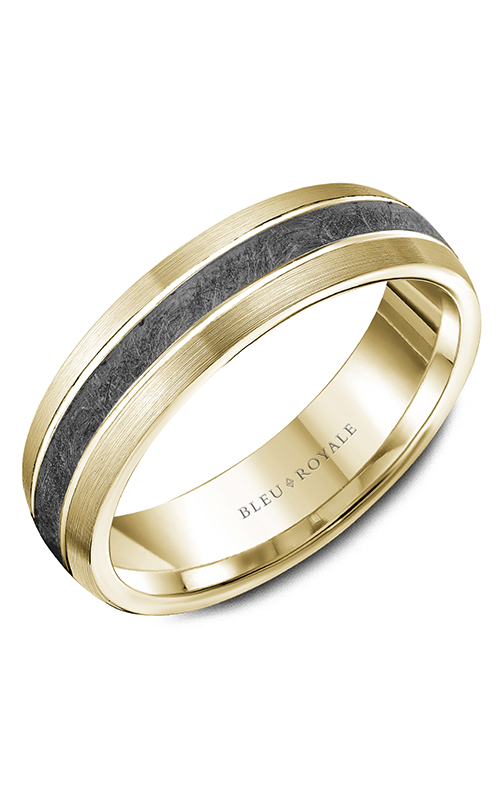 Bleu Royale Tantalum & Precious  14K Yellow Gold and Tantalum Wedding Band RYL-164TY6