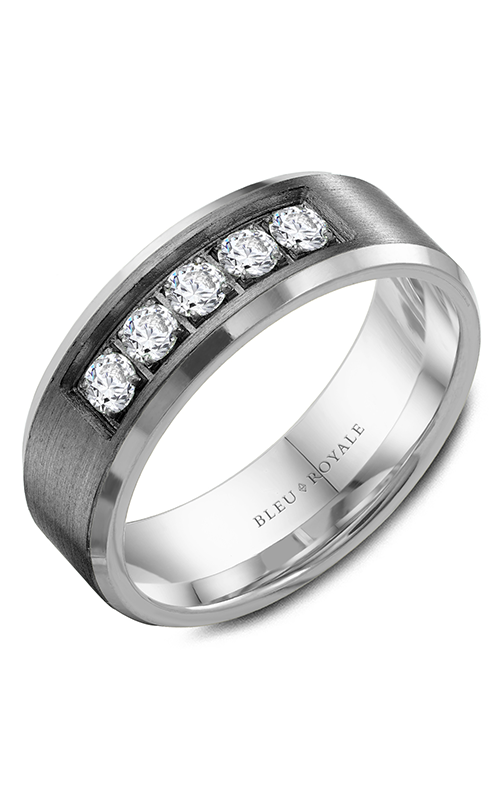 Bleu Royale Tantalum & Precious Wedding Band RYL-166TWD75