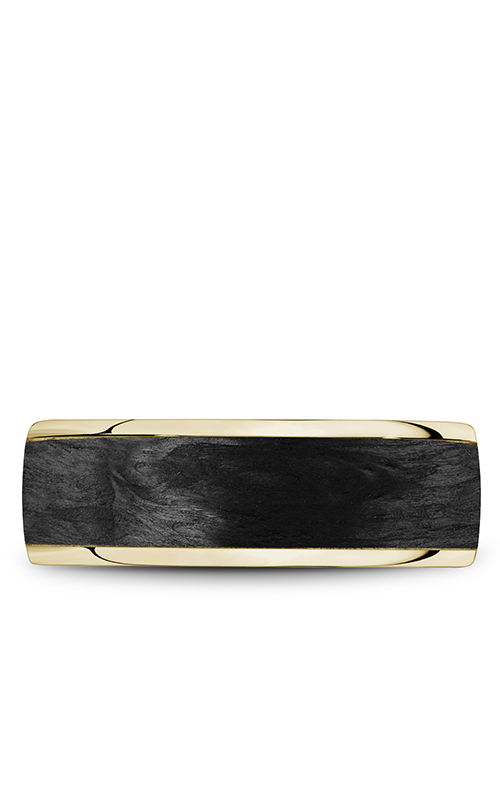 Bleu Royale Distinct  14K Yellow Gold and Carbon Fiber Wedding Band RYL-175Y75