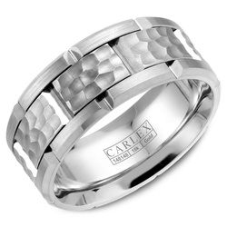 Carlex G1 Plain 18K White Gold Wedding Band WB-9481 | Local
