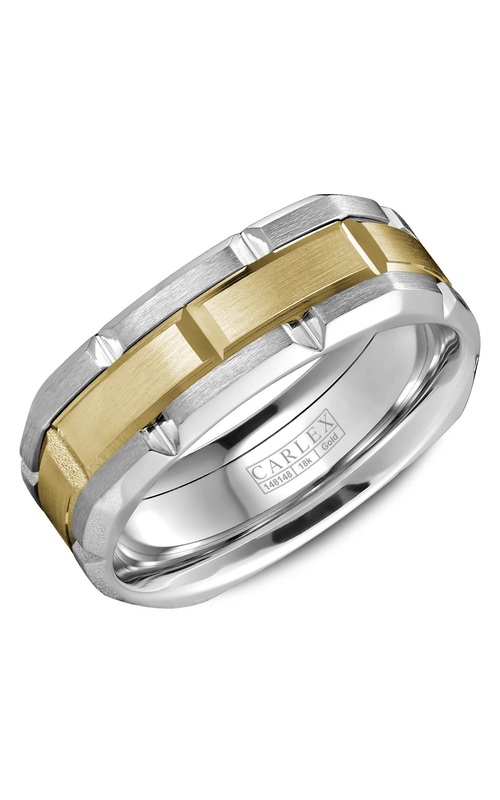 Carlex G1  18K White Gold and 18K Yellow Gold Wedding Band CX1-0002YW