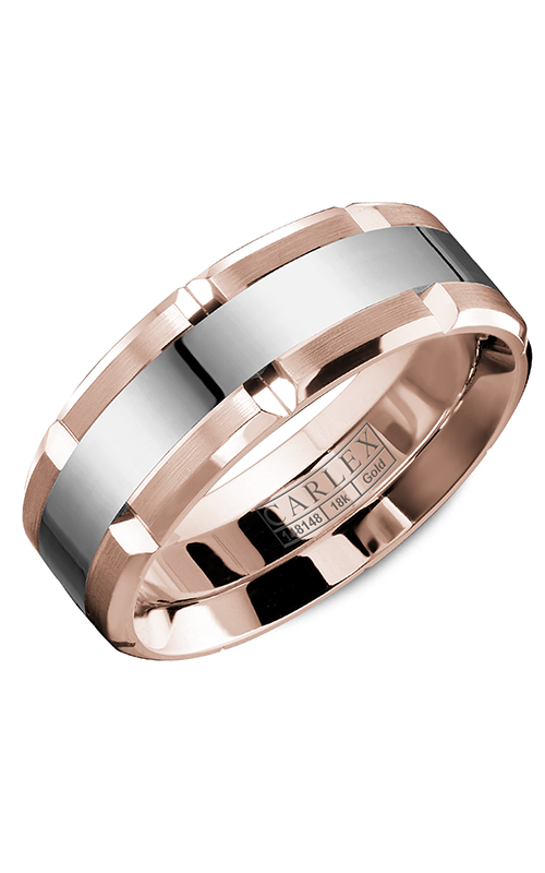 Carlex G1  14K Rose Gold and 14K White Gold Wedding Band CX1-0009WR