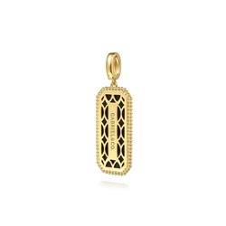 Gabriel & Co. Bujukan Necklace Ceramic and Pendant 14K Yellow Gold