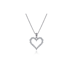 Gabriel & Co. Classic Necklace Diamond, Heart, and Pendant 14K