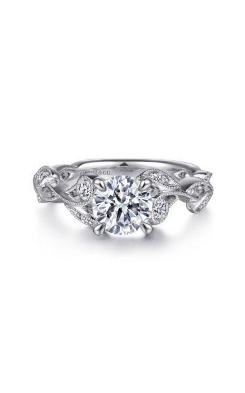 Gabriel & Co. Floral Engagement Ring ER15626R4W44JJ