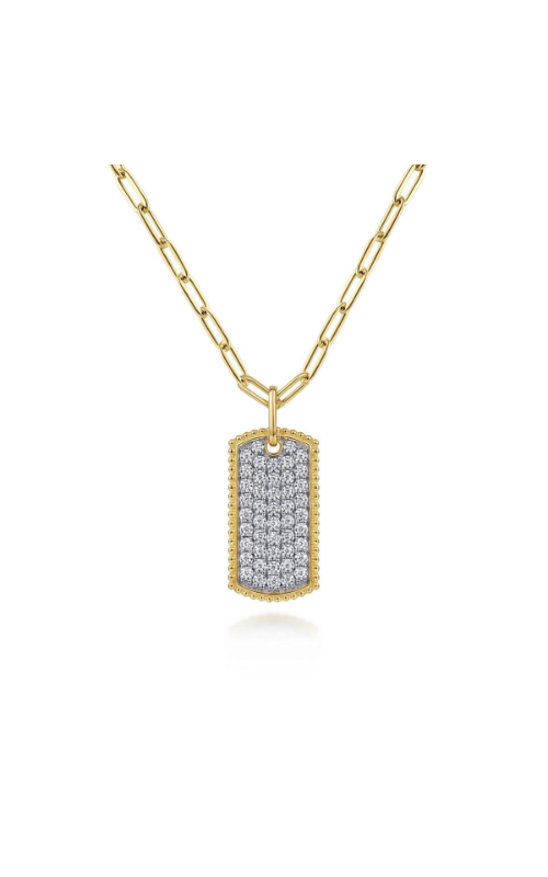 Gabriel & Co. Bujukan Necklace Dog Tag 14K Yellow Gold  NK6842-18Y45JJ