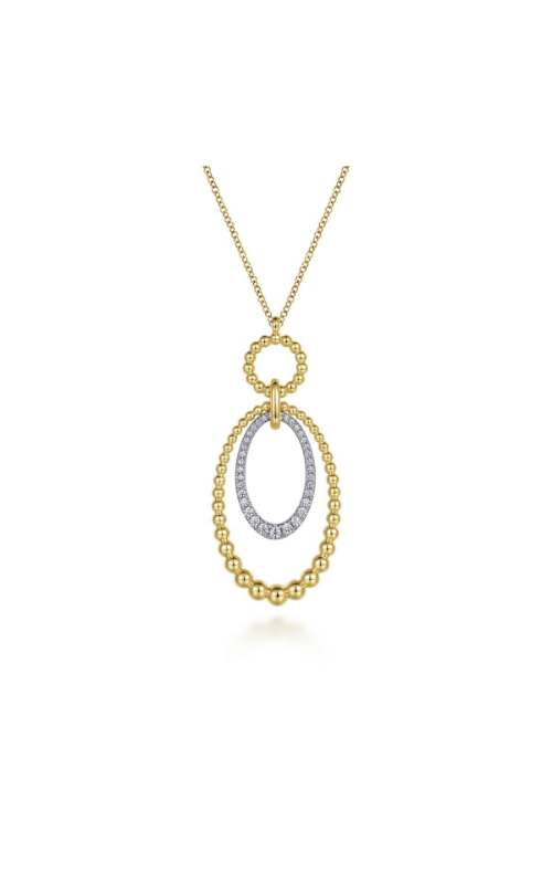 Gabriel & Co. Bujukan Necklace Diamond and Pendant 14K White Gold and 14K Yellow Gold  NK6995M45JJ