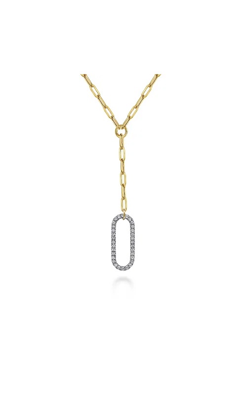 Gabriel & Co. Contemporary Necklace Chain and Pendant 14K White Gold and 14K Yellow Gold  NK7366-18M45JJ