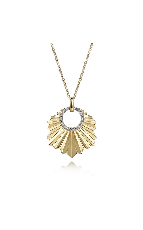 Gabriel & Co. Contemporary Necklace Diamond and Pendant 14K Yellow Gold  NK7262Y45JJ