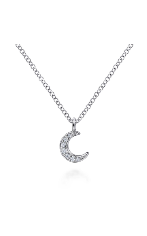Gabriel & Co. Lusso Necklace Diamond and Pendant 14K White Gold  NK6422W45JJ