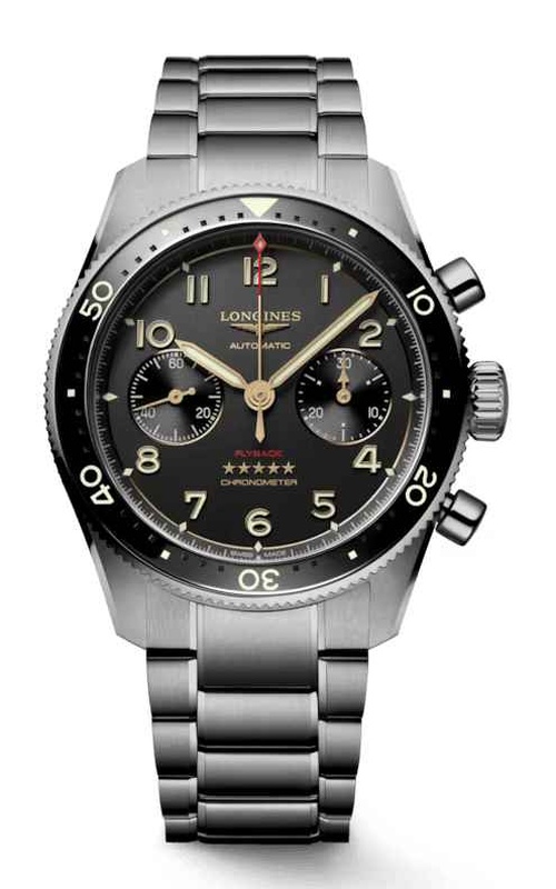 Longines LONGINES SPIRIT Titanium 42 Black Dial Titanium Strap