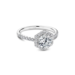 Noam Carver Halo Engagement Ring B214-01A | Solomon Brothers