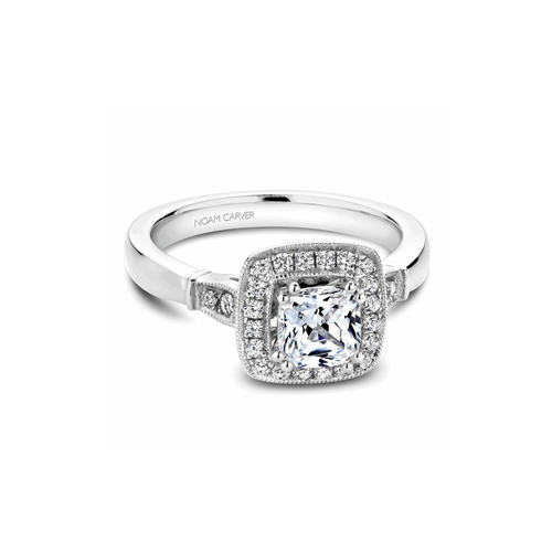 Noam Carver Halo Engagement Ring B067-01A