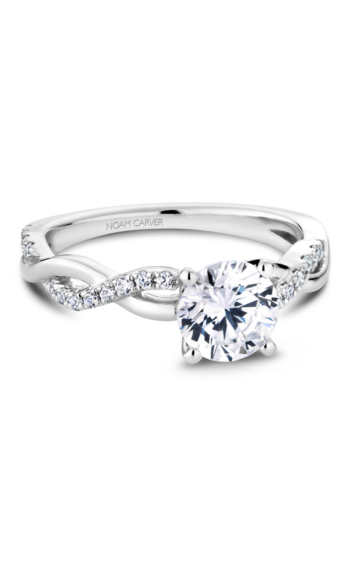 Noam Carver Vintage Sidestone Round Engagement Ring B185-02A