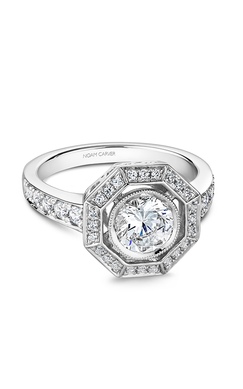 Noam Carver Vintage Halo Round Engagement Ring B251-01A