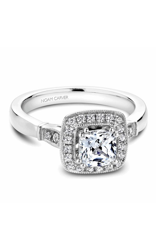 Noam Carver Halo Halo Cushion Engagement Ring B067-01A