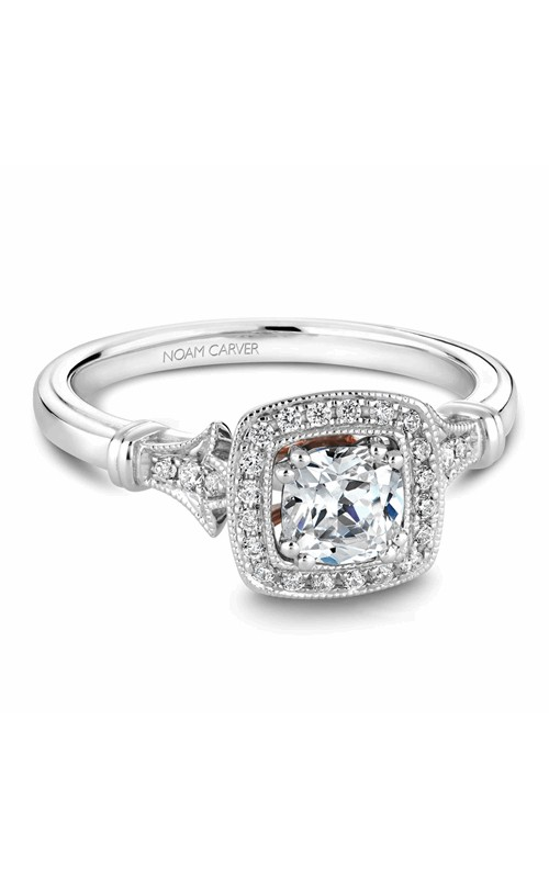Noam Carver Halo Halo Cushion Engagement Ring B076-01A