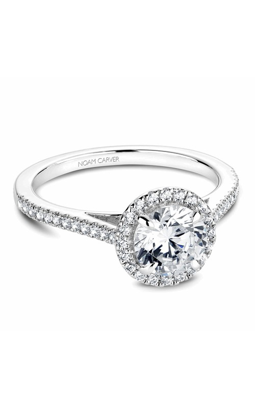 Noam Carver Halo Halo Round Engagement Ring B094-02A